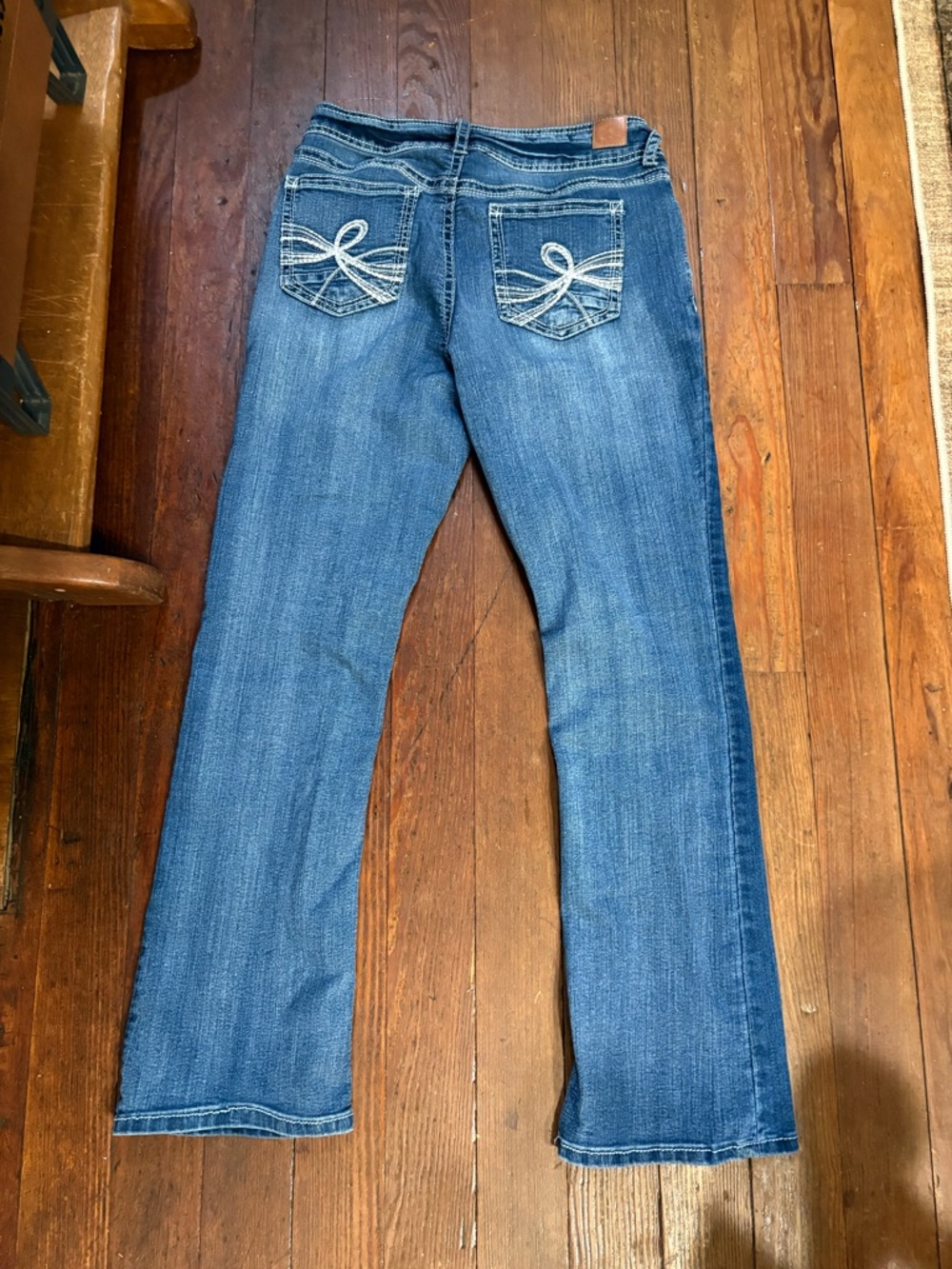 Wallflower Blue Wide-Leg Jeans with Embroidered Back Pockets